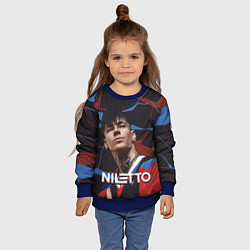 Свитшот детский Нилетто и красно-синие разводы, цвет: 3D-синий — фото 2