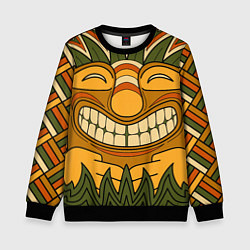 Свитшот детский Polynesian tiki LUCKY, цвет: 3D-черный