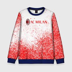 Свитшот детский Ac milan красные брызги, цвет: 3D-синий