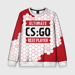 Свитшот детский CS:GO: красные таблички Best Player и Ultimate, цвет: 3D-белый