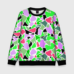 Детский свитшот Abstract pattern green pink spots