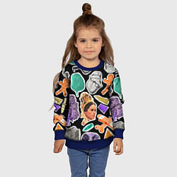 Свитшот детский Underground pattern Fashion trend, цвет: 3D-синий — фото 2