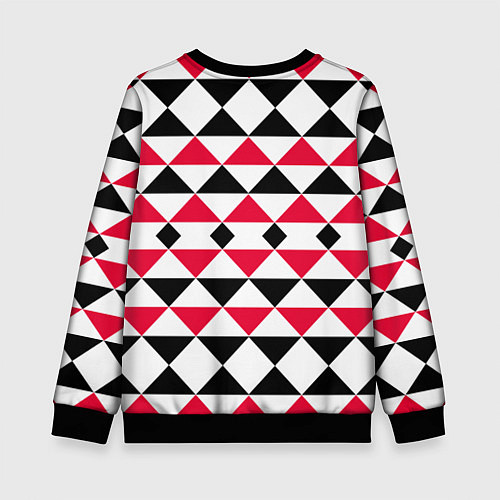 Детский свитшот Geometric shapes triangles / 3D-Черный – фото 2