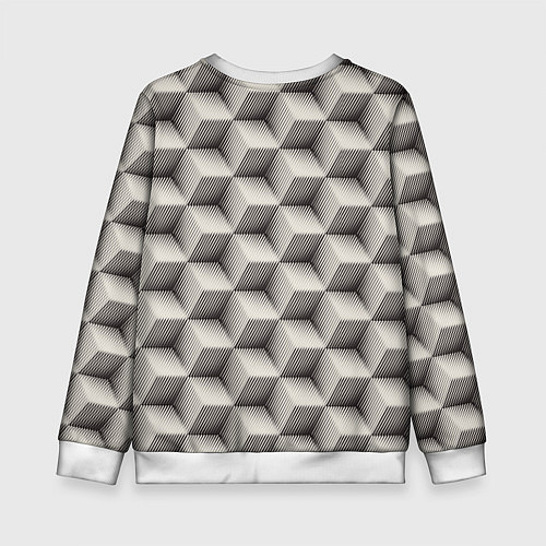 Детский свитшот 3D Куб Оптическая иллюзия 3D Cube / 3D-Белый – фото 2