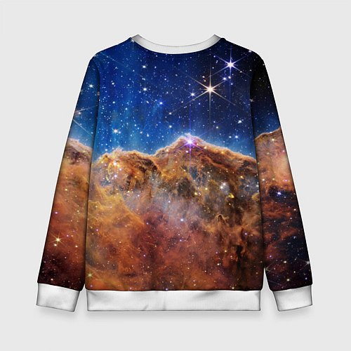 Детский свитшот Туманность Киля фото НАСА / 3D-Белый – фото 2