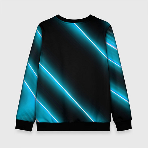 Детский свитшот Geely Неоновые Лампы / 3D-Черный – фото 2