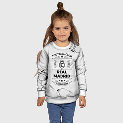 Свитшот детский Real Madrid Football Club Number 1 Legendary, цвет: 3D-белый — фото 2