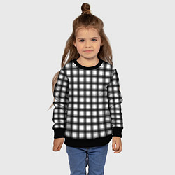 Свитшот детский Black and white trendy checkered pattern, цвет: 3D-черный — фото 2