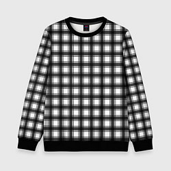 Свитшот детский Black and white trendy checkered pattern, цвет: 3D-черный