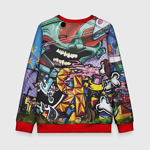 Детский свитшот Cool skater / 3D-Красный – фото 2