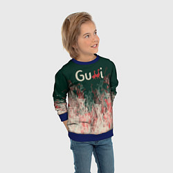 Свитшот детский Gucci - огонь, цвет: 3D-синий — фото 2