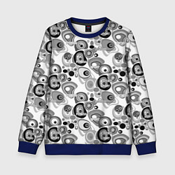 Свитшот детский Black and white sport pattern, цвет: 3D-синий