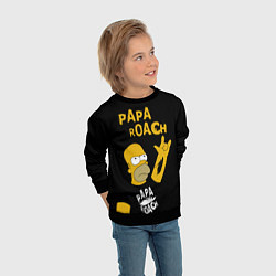 Свитшот детский Papa Roach, Гомер Симпсон, цвет: 3D-черный — фото 2