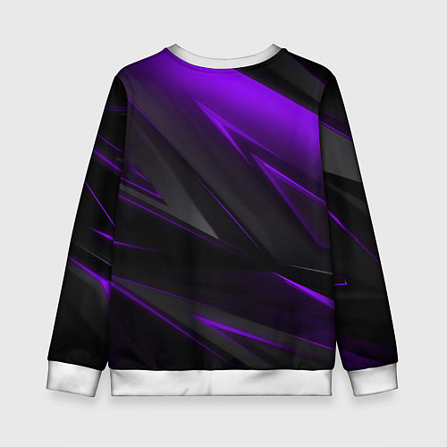 Детский свитшот Geometry Черный и фиолетовый / 3D-Белый – фото 2