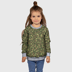 Свитшот детский Камуфляж цифровой Флора-1 пиксель, цвет: 3D-меланж — фото 2