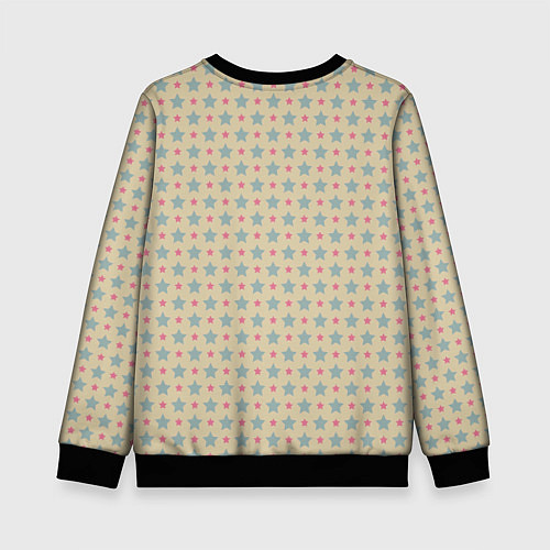 Детский свитшот Бежевые звездочки / 3D-Черный – фото 2