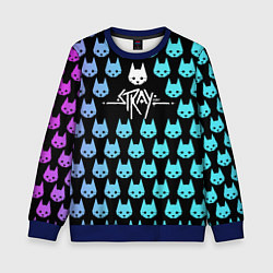 Свитшот детский Stray Киберпанк, цвет: 3D-синий