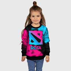 Свитшот детский Dota Neon Gradient, цвет: 3D-черный — фото 2