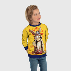 Свитшот детский Made in Abyss Наначи, цвет: 3D-синий — фото 2