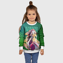 Свитшот детский Made in Abyss аниме Наначи, цвет: 3D-белый — фото 2
