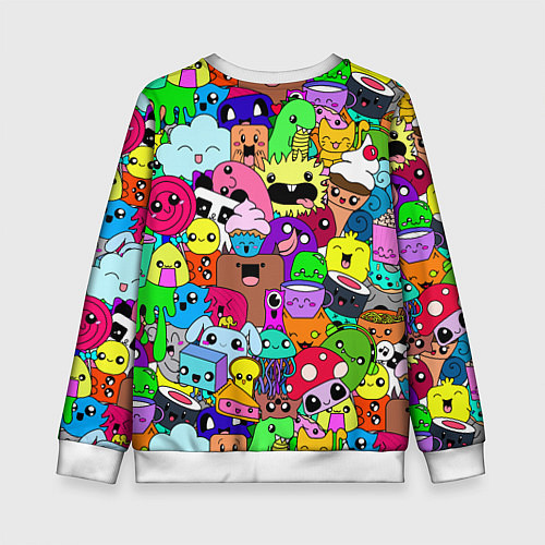 Детский свитшот Монстрики Nastiprazdnik / 3D-Белый – фото 2