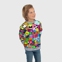 Свитшот детский Монстрики Nastiprazdnik, цвет: 3D-меланж — фото 2