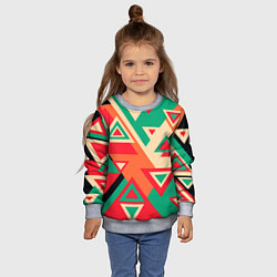 Свитшот детский Треугольный хаос, цвет: 3D-меланж — фото 2