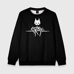 Свитшот детский Stray night cat, цвет: 3D-черный