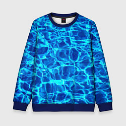 Свитшот детский Текстура поверхности воды, цвет: 3D-синий
