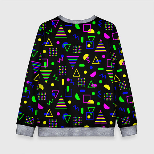 Детский свитшот Кислотный Мемфис / 3D-Меланж – фото 2