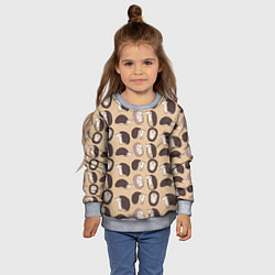 Свитшот детский Charming hedgehogs, цвет: 3D-меланж — фото 2