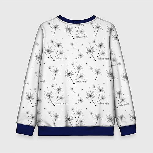 Детский свитшот Make a Wish паттерн / 3D-Синий – фото 2
