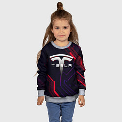 Свитшот детский Тесла электросхемы, цвет: 3D-меланж — фото 2