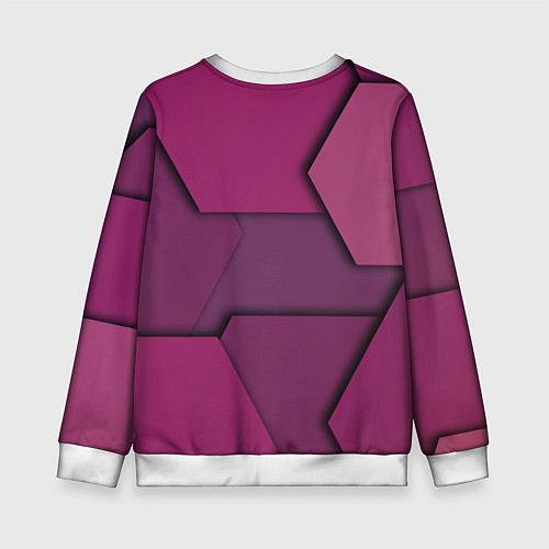 Детский свитшот Геометрические фигуры в движении / 3D-Белый – фото 2