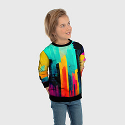 Свитшот детский Уличный гранж стиль, цвет: 3D-черный — фото 2