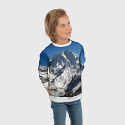 Свитшот детский Канченджанга, Гималаи, 8 586 м, цвет: 3D-белый — фото 2