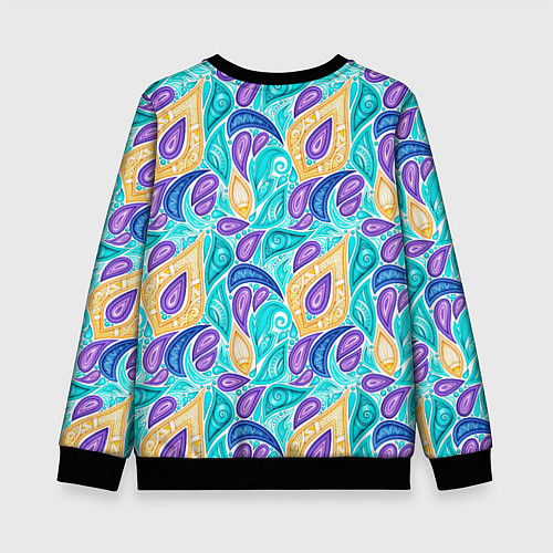 Детский свитшот Узоры капельки / 3D-Черный – фото 2