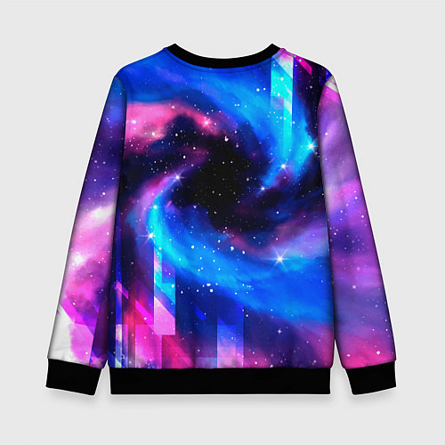 Детский свитшот Opel неоновый космос / 3D-Черный – фото 2