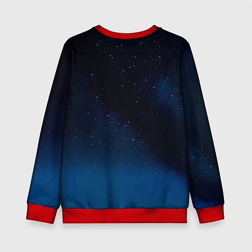 Детский свитшот Неоновый сказочный леопард / 3D-Красный – фото 2