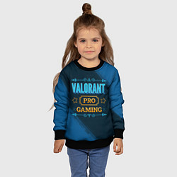 Свитшот детский Игра Valorant: pro gaming, цвет: 3D-черный — фото 2