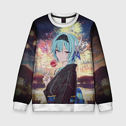 Свитшот детский Genshin Impact - Eula Inazuma, цвет: 3D-белый
