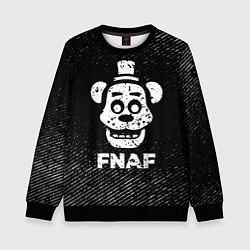 Свитшот детский FNAF с потертостями на темном фоне, цвет: 3D-черный
