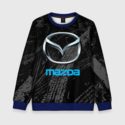 Свитшот детский Mazda - следы шин, цвет: 3D-синий
