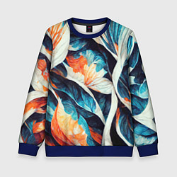 Детский свитшот Красочная листья - абстракция