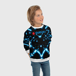 Свитшот детский Сузуки - абстракция, цвет: 3D-белый — фото 2