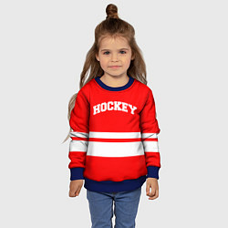 Свитшот детский Hockey - две волосы, цвет: 3D-синий — фото 2