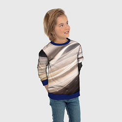 Свитшот детский Абстрактные волны и огни бесконечности, цвет: 3D-синий — фото 2