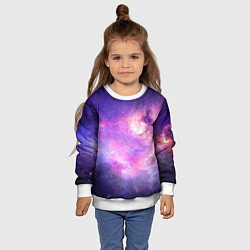 Свитшот детский Космическая ветренная вспышка, цвет: 3D-белый — фото 2