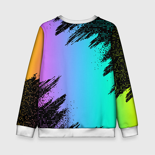 Детский свитшот Roblox neon logo / 3D-Белый – фото 2