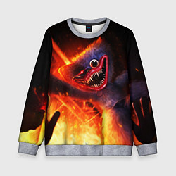Свитшот детский Хагги Вагги в огне, цвет: 3D-меланж